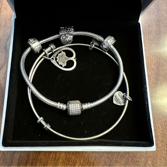 Pandora Silver Charm Bracelet with Heart Accents - Picture 2 of 4